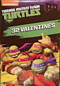 32 CHILDREN'S VALENTINES DAY CARDS Teenage Mutant Ninja Turtles Nickelodeon USA - Picture 1 of 2