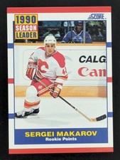 Sergei Makarov Calgary Flames 1990 Score Season Leader Rookie Points #350 Card