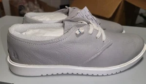 Hush Puppies Damenschuhe grau weiches Wildleder kurz niedrig Alltag Schnürschuhe Größe 7M - Bild 1 von 13