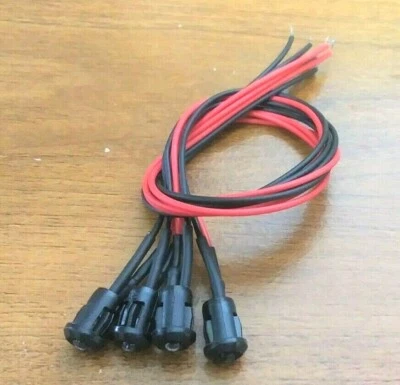 4 BBT Super Brillantes 12 Voltios Blanco LED Mini 1/4" Luces de Cortesía  Foto 1 de 4