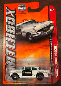 Matchbox ‘56 Buick Century Police Car #018 MBX ‘13 Heroic Rescue White VHTF!