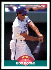 1989 Score Rookie & Traded: Bob Boone Kansas City Royals #74T