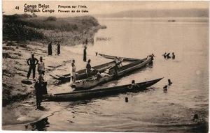 CPA Carte Postale Congo Belge Pirogues sur l'Uele VM94926ok - Picture 1 of 2