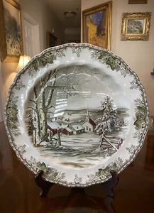 VERYRARE 14” Johnson Brothers Friendly Village Chop Plate Round Serving Platter - Picture 1 of 9