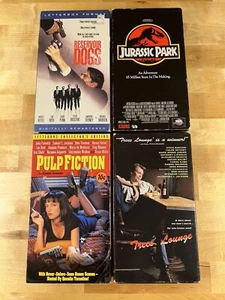 VHS Lot Classic 90’s Pulp Fiction Reservoir Dogs Jurassic Park +1 More FREE SHIP - Picture 1 of 6