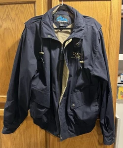 Tri-Mountain Jacket XL Hide able Hood GE CSX Corbin Locomotive Shop Hiking Ski - Picture 1 of 9