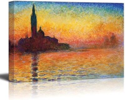 32"x48" Claude Monet Canvas Wall Art Framed Art Print - San Giorgio Maggiore Foto 1 de 4
