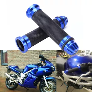 7/8" Universal Motorcycle Handlebar Hand Grips Gel for Suzuki SV650 SV1000 Blue - Picture 1 of 12