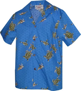 Honu Turtle Swim Boy's Hawaiian Shirt - Picture 1 of 3