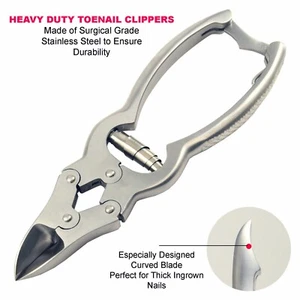 Cantilever Toe Nail Clipper Cutter Heavy Duty Thick Toe Nails Podiatrist Trimmer - Picture 1 of 8