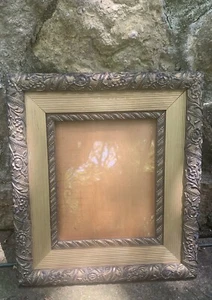 Antique Art Nouveau Aesthetic Movement Gilt Gold Gesso Oak Frame Fits 10X12 - Picture 1 of 24
