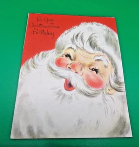 Vintage Christmas Cd 1954 Hallmark Hall Brothers Close-Up of Santa, Red Nose - Picture 1 of 3