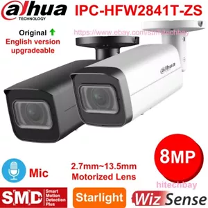 Dahua IPC-HFW2841T-ZS 8MP Starlight 5x Varifocal Zoom Bullet Camera SMD+ PoE Mic - Picture 1 of 7
