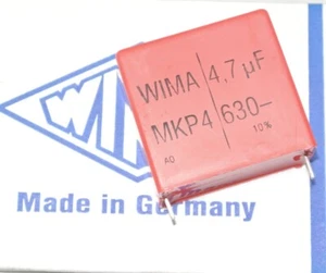 4.7uF 630V MKP4 10% WIMA 37,5mm Metallized Polypropylene Size 20x39,5x41,5mm  - Foto 1 di 2