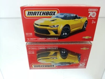 Matchbox 16 Chevy Camaro Cabrio 70 anni 33/100 in scatola - Immagine 1 di 2