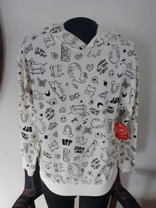 New WONDER NATION Pullover Ivory Hoodie -BFF-Vibes-Rainbow Girls XXL - Picture 1 of 6
