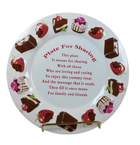 Vintage 1990s Century Plate for Sharing Ceramic Dessert Tray 11" Cake Gift - Picture 1 of 4