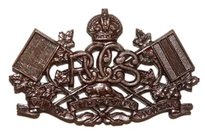 BRITISH MILITARY CAP BADGES, Royal Canadian Corps of Signals Collar Bronze - Bild 1 von 2
