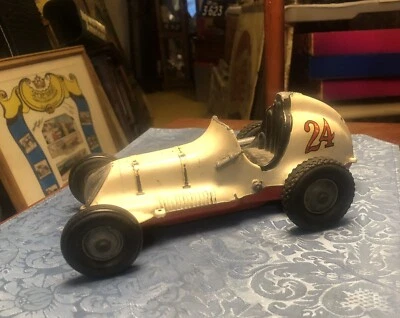 Vintage Roy Cox Thimble Drome Champion Tether Race Car No Engine White #24 - Image 1 of 4