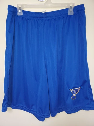 0724 Mens ST LOUIS BLUES Polyester Jersey SHORTS Embroidered ROYAL New Cover