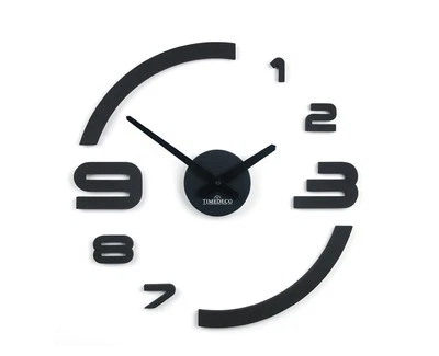 Creative Modern DIY Wall Clock 3D Dot+Number+Curve Sticker Home Decor - CDIY2 - Image 1 of 4