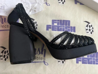 Zapatos de tacón de vestir formales Katy Perry Uplift negros con tiras KP2743-BLK 5,5 M/35,5 Foto 1 de 4