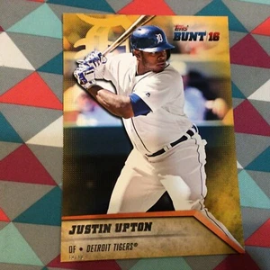 #190 Justin Upton TIGERS 2016 Topps BUNT 5X7 Gold 10/10 Made - Picture 1 of 2