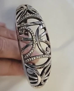 Brighton Scharnier Armband nicht mehr produziert schöne Wirbel und CZ TOP ZUSTAND - Bild 1 von 8