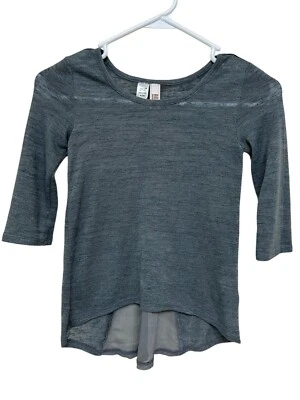 Рубашка для девочек Route 66 размер M (7/8) серая рукав 3/4 сзади полуножницы - Изображение 1 из 4