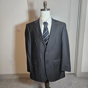 Jhane Barnes Suit Blazer Sport Coat Men 42R 100% Wool Textured Brown - Picture 1 of 23