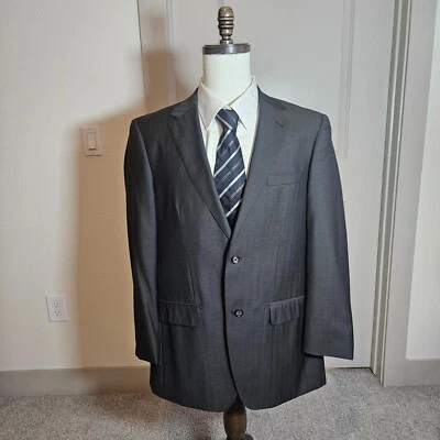 Jhane Barnes Suit Blazer Sport Coat Men 42R 100% Wool Textured Brown - Image 1 of 4