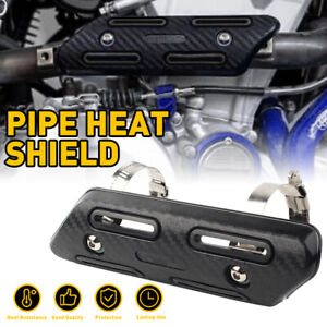 Exhaust Muffler Pipe Heat Shield Cover Heel Guard Universal Black Motorcycle US