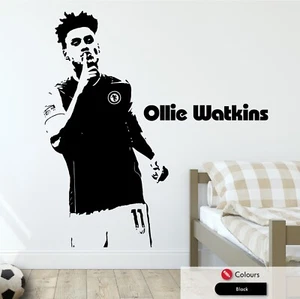 Ollie Watkins Fußballer Wandkunst Aufkleber Jungen Fußball Dekor Zuhause Sport Aufkleber - Bild 1 von 16
