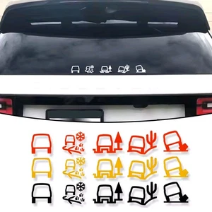 Funny Vehicle Hood Side Window Door Decal Terrain Sign Icon Reflective Sticker ~ - Picture 1 of 13