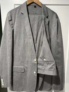 J.CREW Suit Mens 42L 34 x 34 Ludlow Slim Somelos Gray Unstructured Stretch Gray - Picture 1 of 6