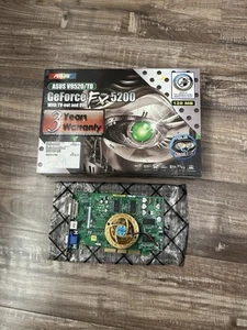VINTAGE Asus V9520 / GeForce FX 5200 128MB AGP 4X Graphics card, Not tested - Picture 1 of 7