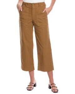 Pantaloni crop Velvet by Graham & Spencer in velluto a coste gamba larga da donna taglia 4 cotone USA - Foto 1 di 12