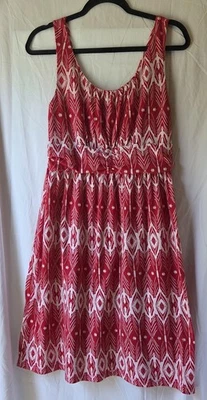 Vestido Desteñido Gloria Rojo Floral Costero Solero Isla Bohemio Para Mujer Grande Foto 1 de 4