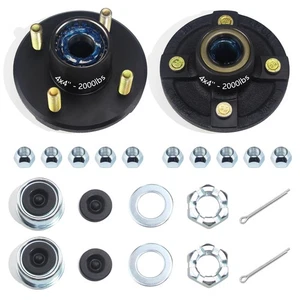 2 Sets Trailer Hub Kits 4 on 4" 2000lbs BT8 Axle L44643 Bearings 4 Lug - Bild 1 von 7