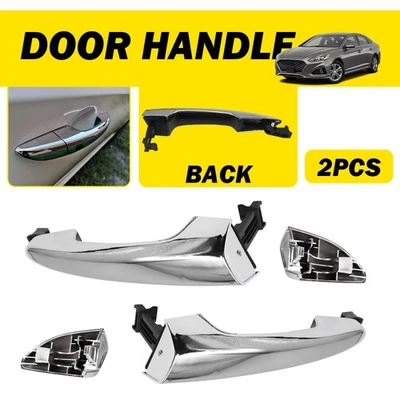 Manijas exteriores puerta derecha cromadas izquierda trasera para Hyundai Sonata Side 2015-2018 Foto 1 de 4