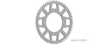 Piñón trasero aleación 420-54T para Kawasaki KX 85 2007 2008 2009 2010 2011 2012 Foto 1 de 2