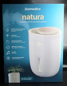 HoMedics Natura Ultrasonic Warm & Cool Mist Humidifier, Top Fill, Taupe - Picture 1 of 11