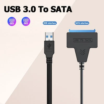 USB 3.0 to SATA III Hard Drive Adapter Cable SSD UASP SATA HDD to USB 3.0 2.5" - Image 1 of 4