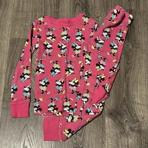 Girls S 6 Minnie Mouse Pajama Set Snug Fit Disney Sleepwear - Picture 1 of 5