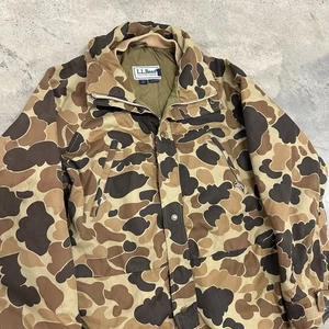 Vintage 90s L.L. Bean Frog Skin Camo Coveralls Size XL Insulated Cargo RARE - Picture 1 of 24