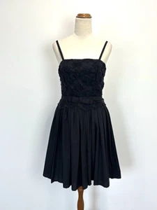 Hell Bunny Vixen Marvelette Dress Black Floral Mesh Fit Flare Witchy Gothic XS 8 - Foto 1 di 12