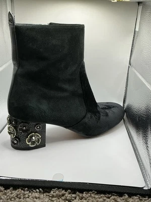 Botines Coach Juliet Velvet Tea Rose negros para mujer talla 7,5 usados Foto 1 de 4
