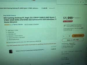 MSI Gaming Desktop PC Aegis ZS2 - New - Never Unboxed (Photos Are Of Same Unit) - Picture 1 of 12