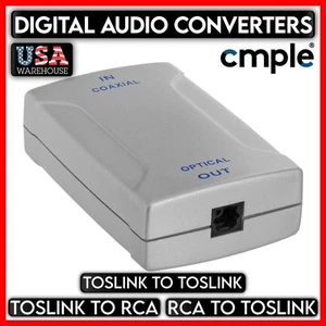 Adaptador coaxial convertidor óptico Toslink a extensor RCA SOLO AUDIO DIGITAL - Imagen 1 de 9