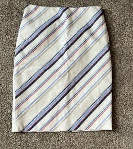 White House Black Market womens size 12 Pencil Skirt Striped multicolor NWT - Picture 1 of 7